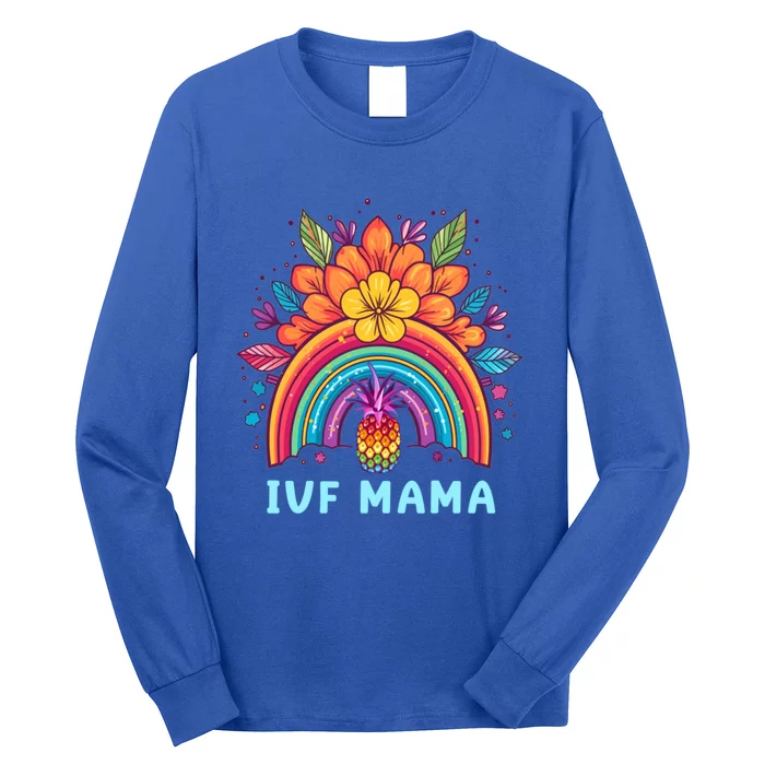 Ivf Mama Pineapple Rainbow Ivf Mom Fertility Surrogate Gift Long Sleeve Shirt