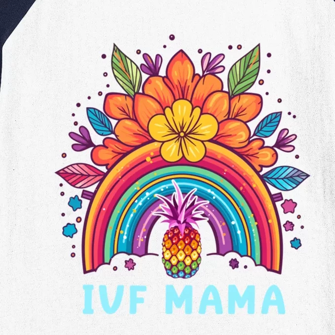 Ivf Mama Pineapple Rainbow Ivf Mom Fertility Surrogate Gift Baseball Sleeve Shirt