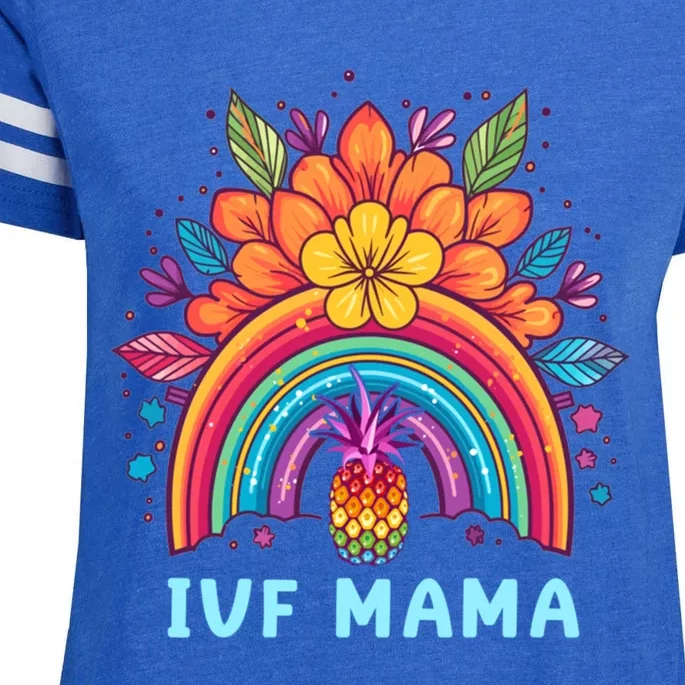 Ivf Mama Pineapple Rainbow Ivf Mom Fertility Surrogate Gift Enza Ladies Jersey Football T-Shirt