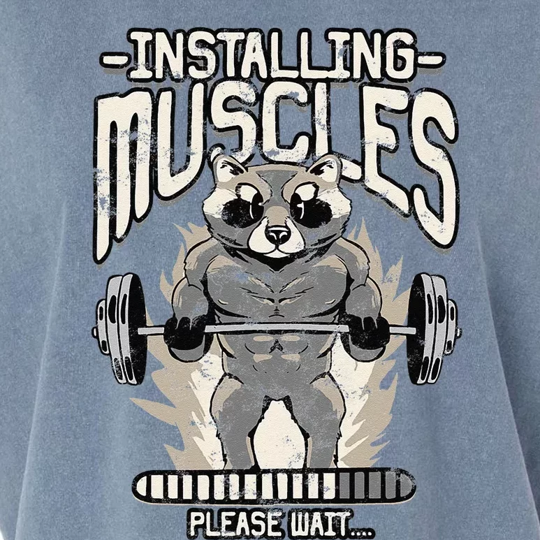 Installing Muscles Please Wait Gym Garment-Dyed Women's Muscle Tee