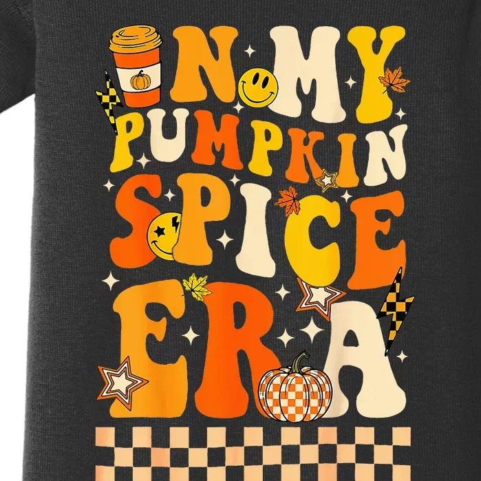 In My Pumpkin Spice Era Retro Happy Fall Autumn Thanksgiving Baby Bodysuit