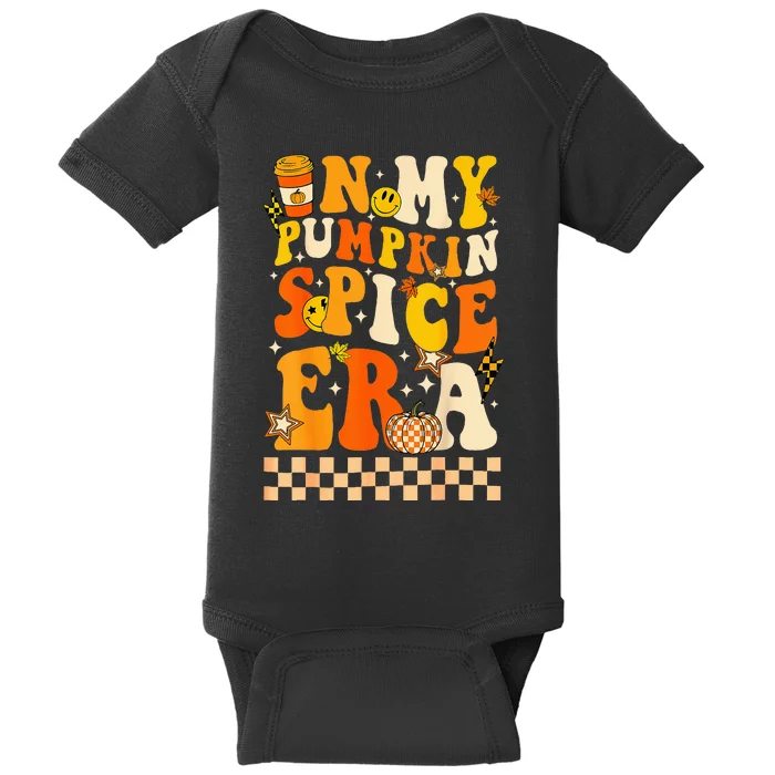 In My Pumpkin Spice Era Retro Happy Fall Autumn Thanksgiving Baby Bodysuit