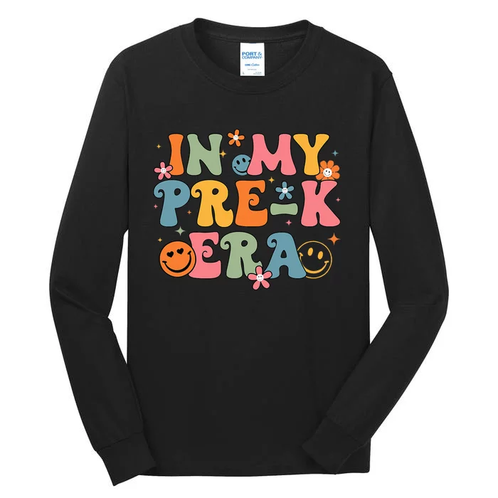 In My Pre K Era Back To School Retro Groovy PreK Teachers Tall Long Sleeve T-Shirt