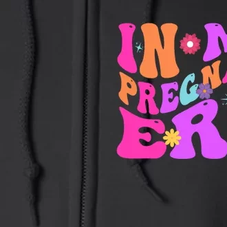 In My Pregnant Era Pregnancy Full Zip Hoodie