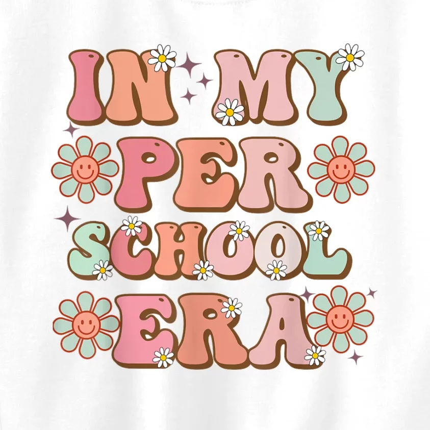 In My Preschool Era Cute Groovy First Day Of School Kids Sweatshirt