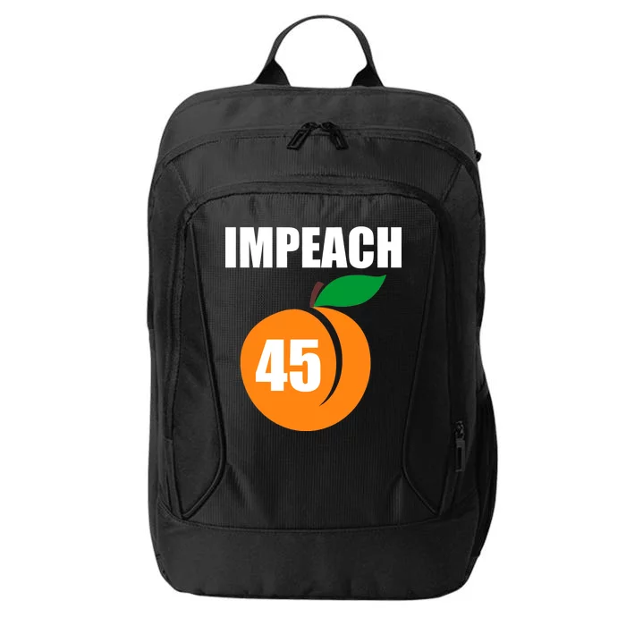 Impeach 45 Peach Emoji Anti Trump Impeachment City Backpack