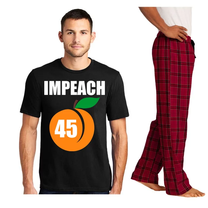 Impeach 45 Peach Emoji Anti Trump Impeachment Pajama Set