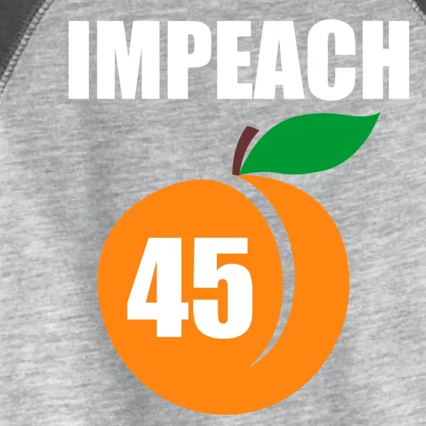 Impeach 45 Peach Emoji Anti Trump Impeachment Toddler Fine Jersey T-Shirt