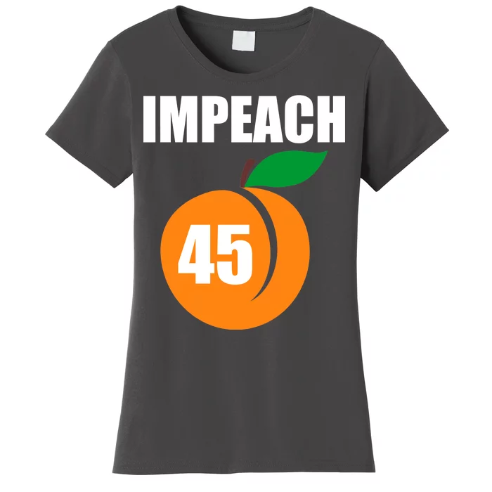 Impeach 45 Peach Emoji Anti Trump Impeachment Women's T-Shirt