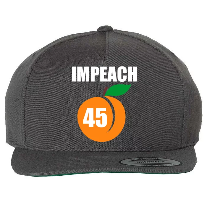 Impeach 45 Peach Emoji Anti Trump Impeachment Wool Snapback Cap