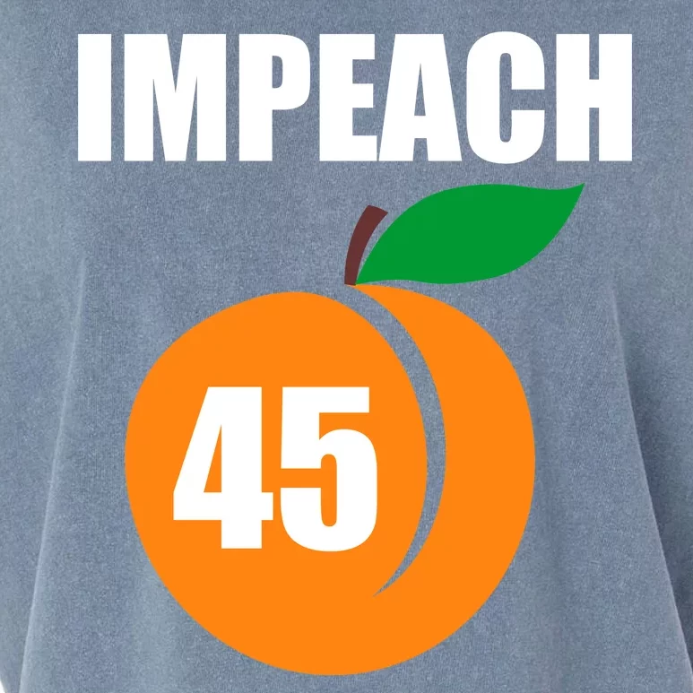 Impeach 45 Peach Emoji Anti Trump Impeachment Garment-Dyed Women's Muscle Tee