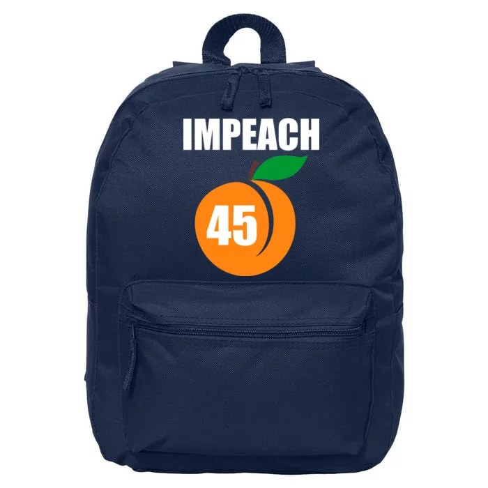 Impeach 45 Peach Emoji Anti Trump Impeachment 16 in Basic Backpack