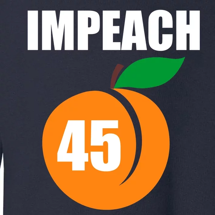 Impeach 45 Peach Emoji Anti Trump Impeachment Toddler Sweatshirt