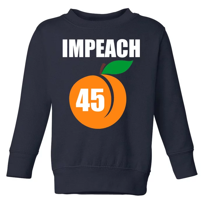 Impeach 45 Peach Emoji Anti Trump Impeachment Toddler Sweatshirt