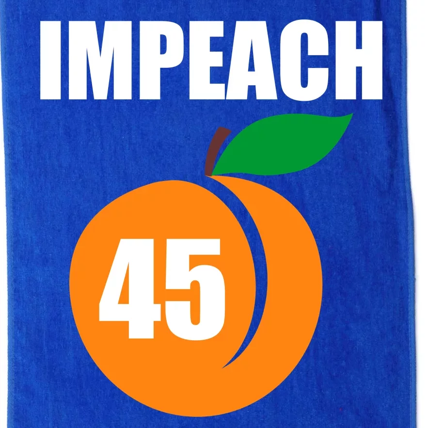 Impeach 45 Peach Emoji Anti Trump Impeachment Platinum Collection Golf Towel