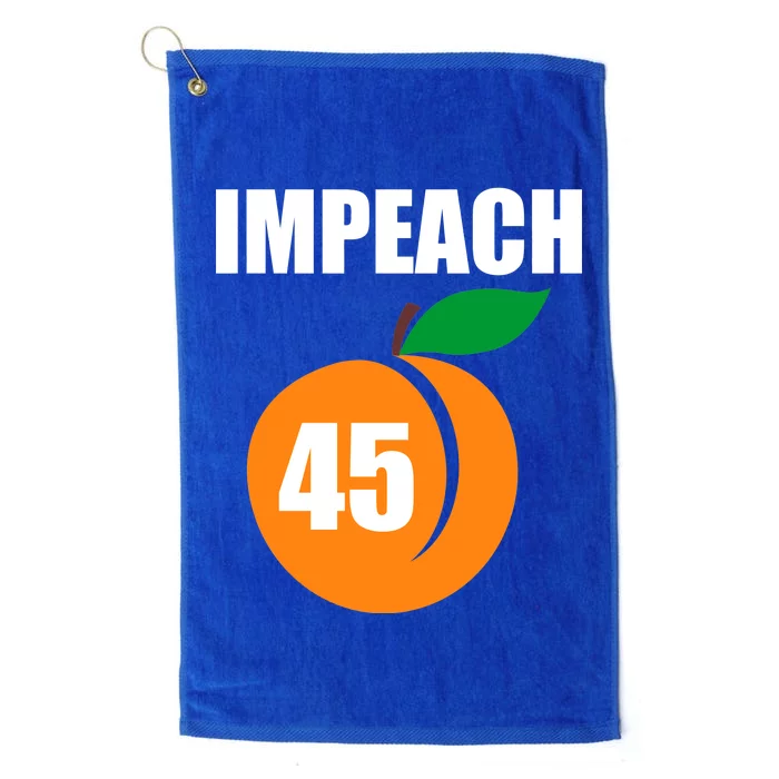 Impeach 45 Peach Emoji Anti Trump Impeachment Platinum Collection Golf Towel