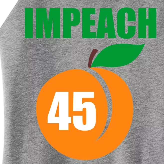 Impeach 45 Peach Emoji Anti Trump Impeachment Women’s Perfect Tri Rocker Tank