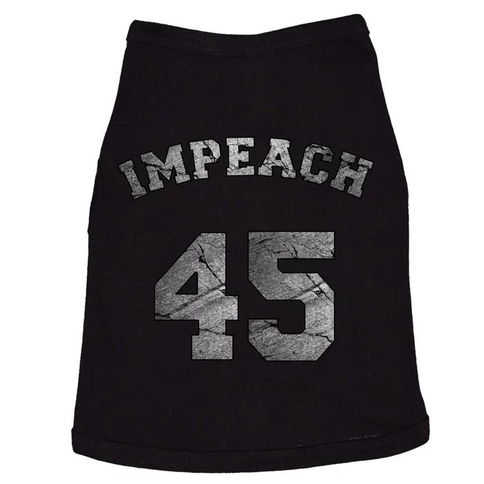 Impeach 45 Stone Logo Anti Trump Impeachment Doggie Tank