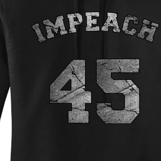 Impeach 45 Stone Logo Anti Trump Impeachment Women's Pullover Hoodie