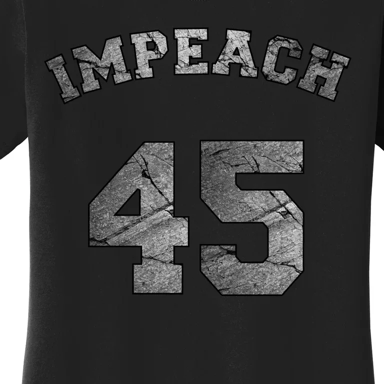 Impeach 45 Stone Logo Anti Trump Impeachment Women's T-Shirt