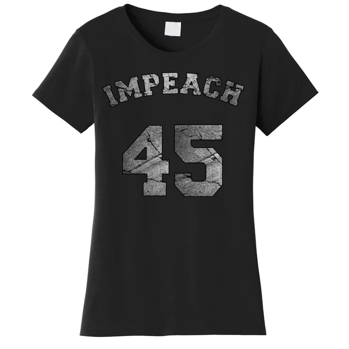 Impeach 45 Stone Logo Anti Trump Impeachment Women's T-Shirt