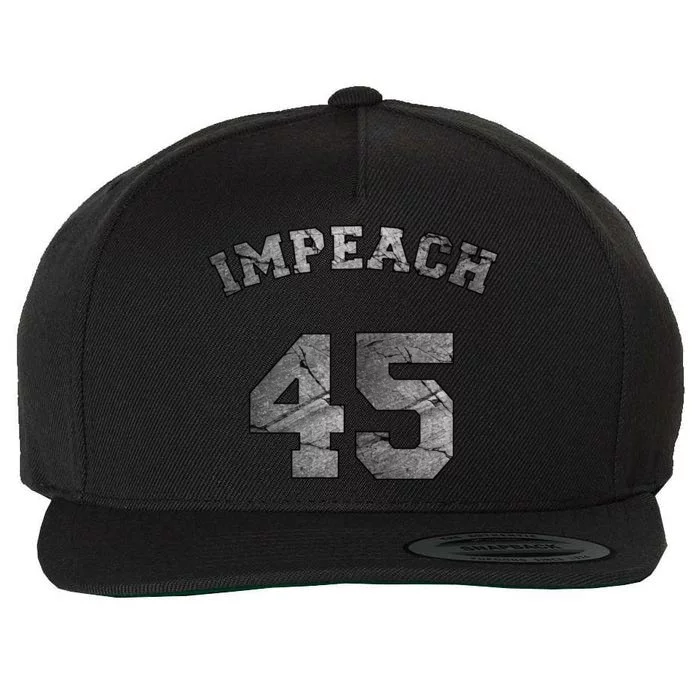 Impeach 45 Stone Logo Anti Trump Impeachment Wool Snapback Cap