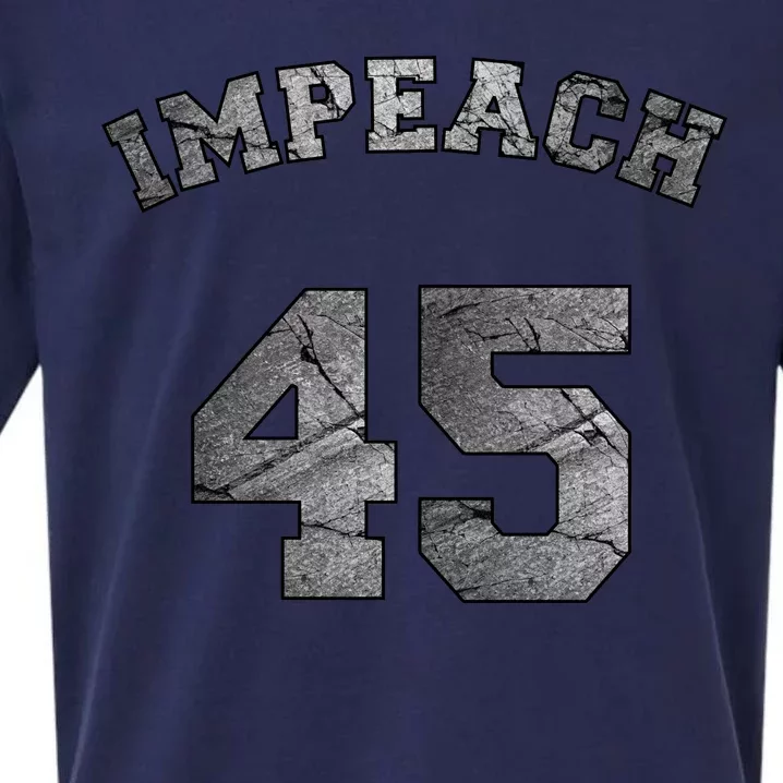 Impeach 45 Stone Logo Anti Trump Impeachment Sueded Cloud Jersey T-Shirt