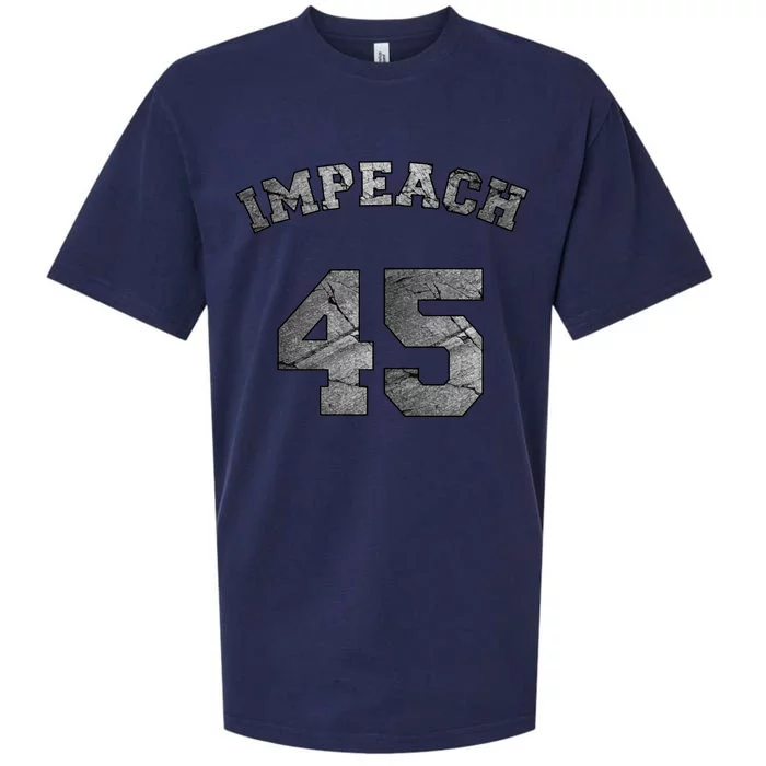 Impeach 45 Stone Logo Anti Trump Impeachment Sueded Cloud Jersey T-Shirt