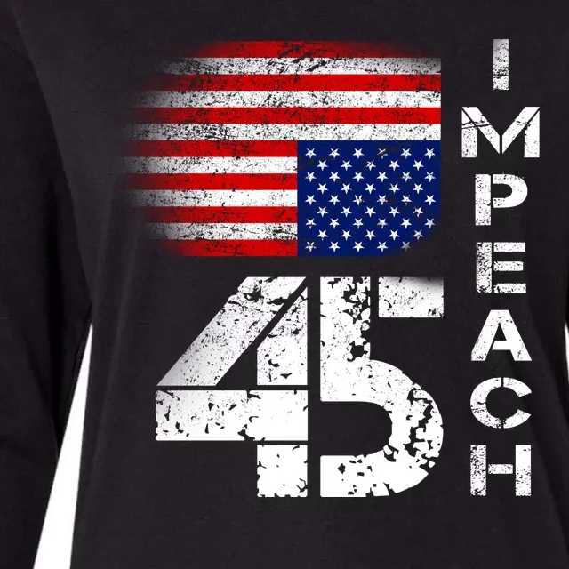 Impeach 45 Upside down Flag Womens Cotton Relaxed Long Sleeve T-Shirt