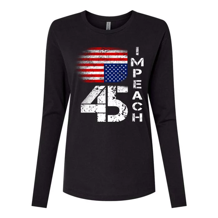 Impeach 45 Upside down Flag Womens Cotton Relaxed Long Sleeve T-Shirt