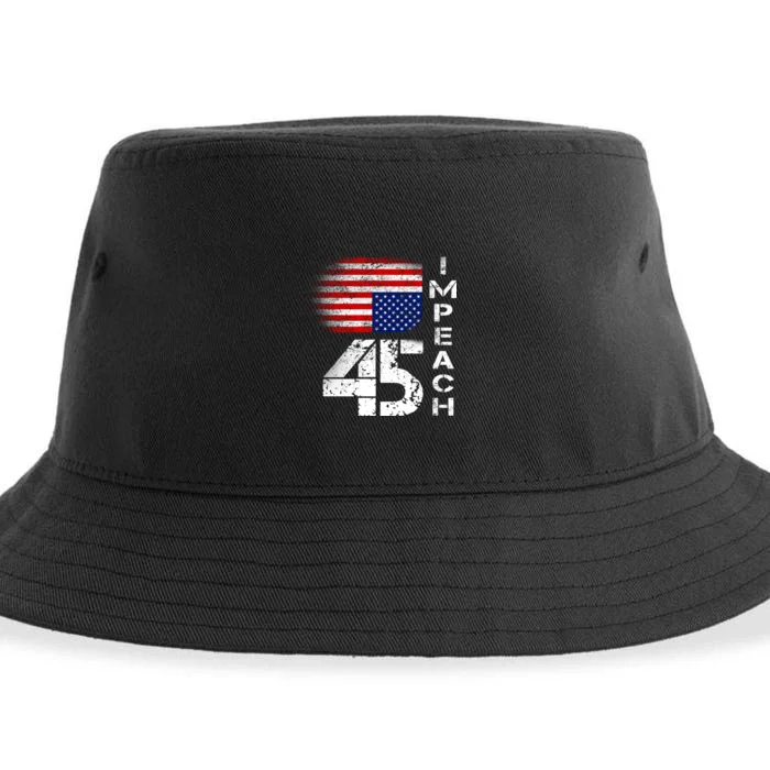 Impeach 45 Upside down Flag Sustainable Bucket Hat