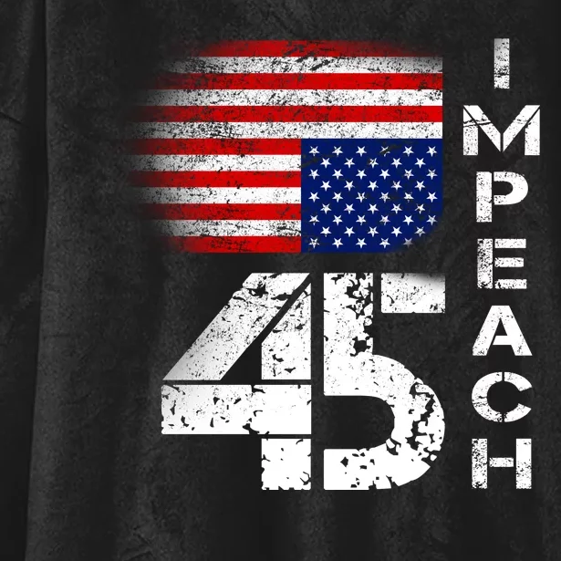 Impeach 45 Upside down Flag Hooded Wearable Blanket