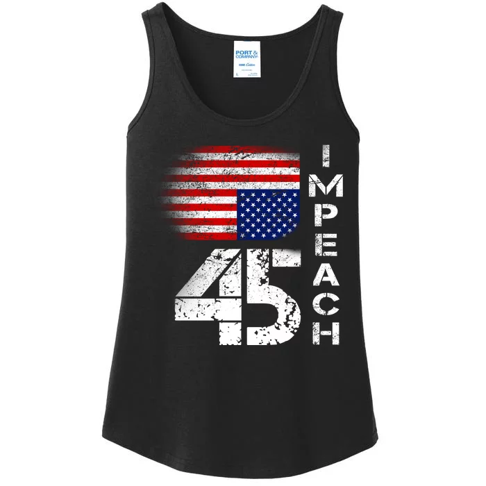 Impeach 45 Upside down Flag Ladies Essential Tank