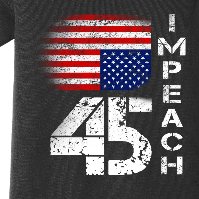 Impeach 45 Upside down Flag Baby Bodysuit