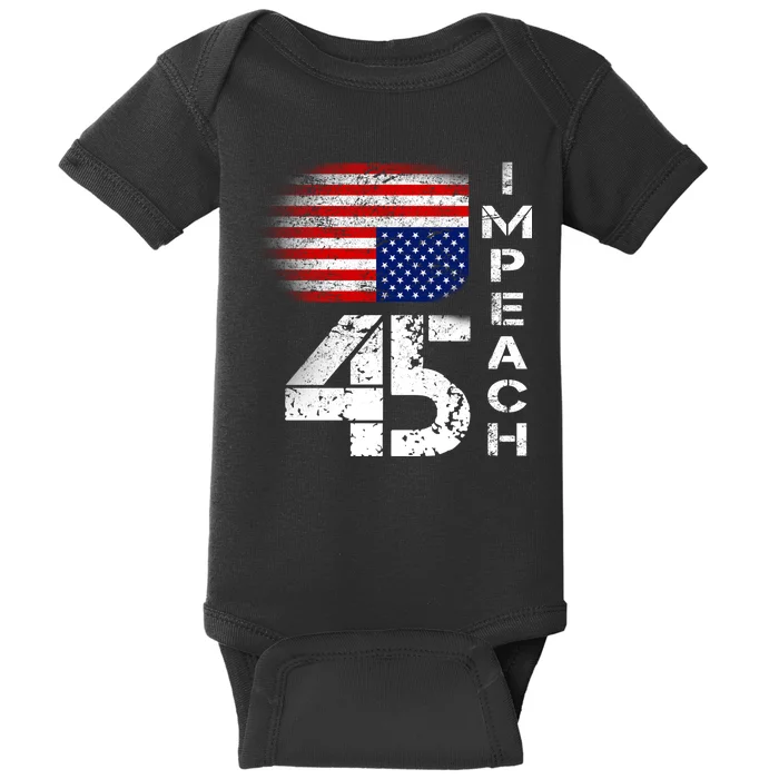 Impeach 45 Upside down Flag Baby Bodysuit