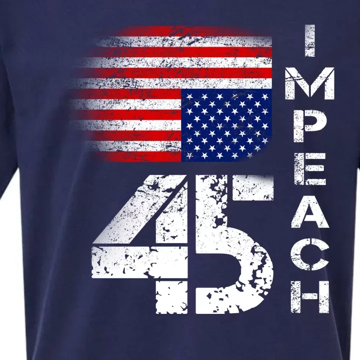 Impeach 45 Upside down Flag Sueded Cloud Jersey T-Shirt