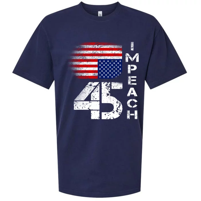 Impeach 45 Upside down Flag Sueded Cloud Jersey T-Shirt