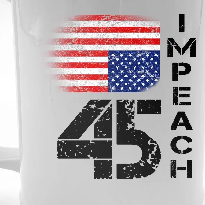 Impeach 45 Upside down Flag Front & Back Beer Stein