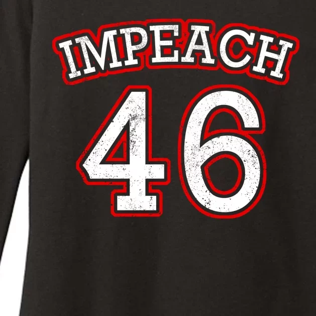 Impeach 46 Joe Biden Republican Conservative Anti-Biden Womens CVC Long Sleeve Shirt