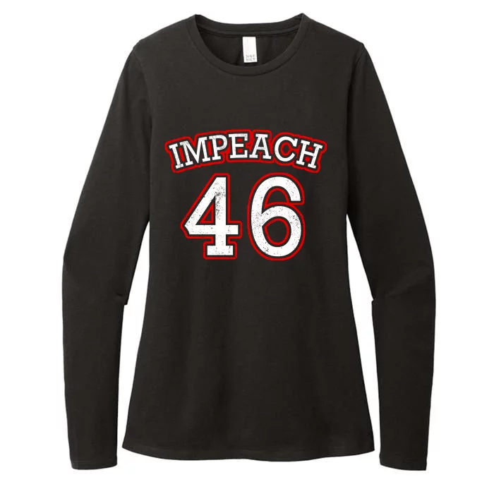 Impeach 46 Joe Biden Republican Conservative Anti-Biden Womens CVC Long Sleeve Shirt