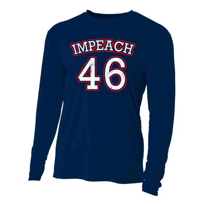 Impeach 46 Joe Biden Republican Conservative Anti-Biden Cooling Performance Long Sleeve Crew