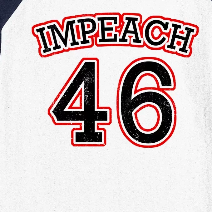 Impeach 46 Joe Biden Republican Conservative Anti-Biden Baseball Sleeve Shirt