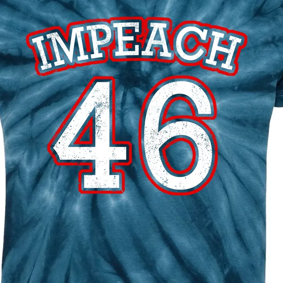 Impeach 46 Joe Biden Republican Conservative Anti-Biden Kids Tie-Dye T-Shirt