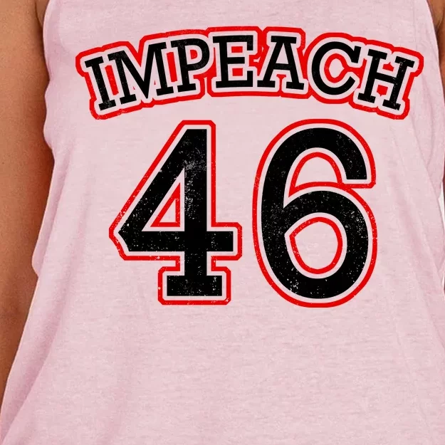 Impeach 46 Joe Biden Republican Conservative Anti-Biden Women's Knotted Racerback Tank