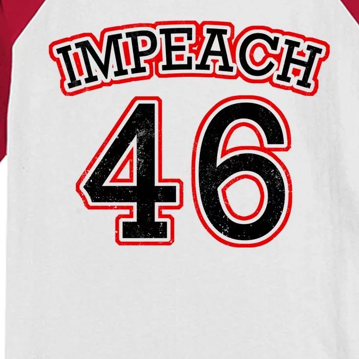 Impeach 46 Joe Biden Republican Conservative Anti-Biden Kids Colorblock Raglan Jersey