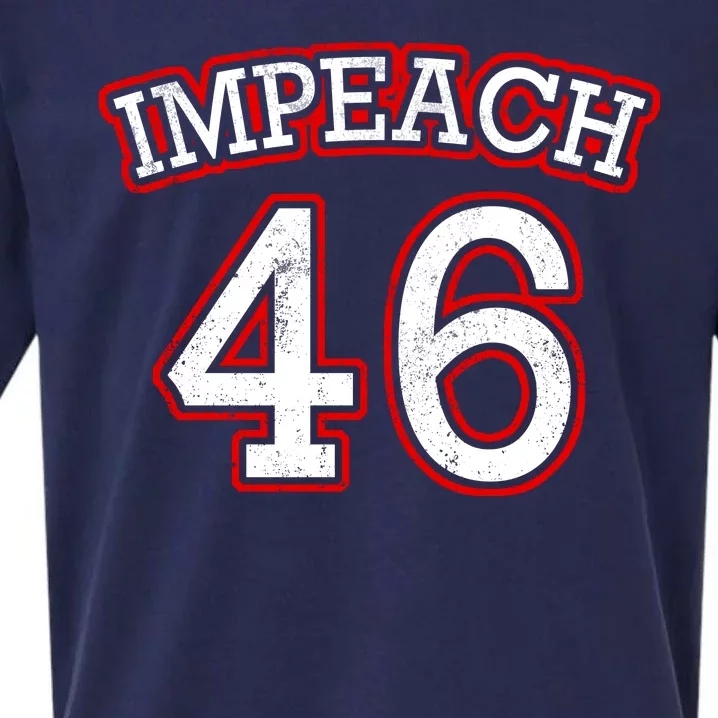 Impeach 46 Joe Biden Republican Conservative Anti-Biden Sueded Cloud Jersey T-Shirt