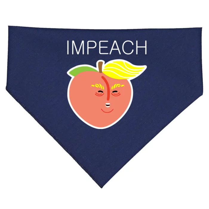 Impeach Donald Anti Trump Peach Emoji Impeachment USA-Made Doggie Bandana