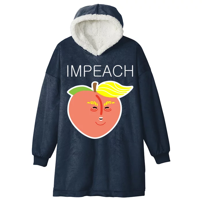 Impeach Donald Anti Trump Peach Emoji Impeachment Hooded Wearable Blanket