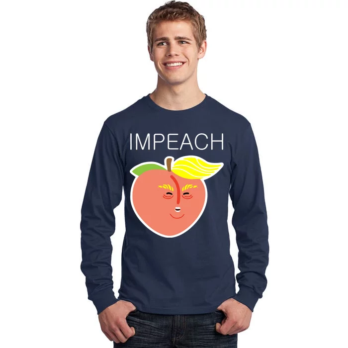 Impeach Donald Anti Trump Peach Emoji Impeachment Tall Long Sleeve T-Shirt