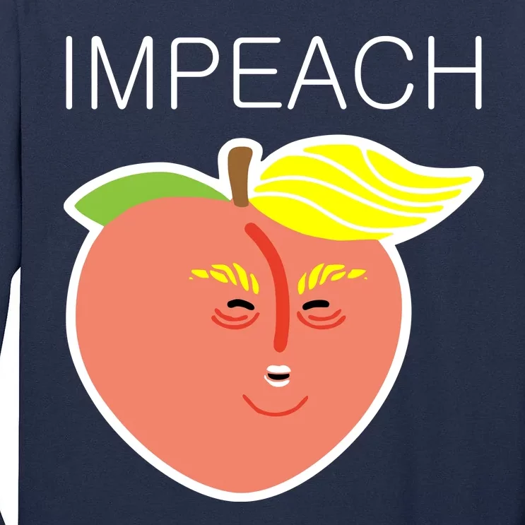 Impeach Donald Anti Trump Peach Emoji Impeachment Tall Long Sleeve T-Shirt